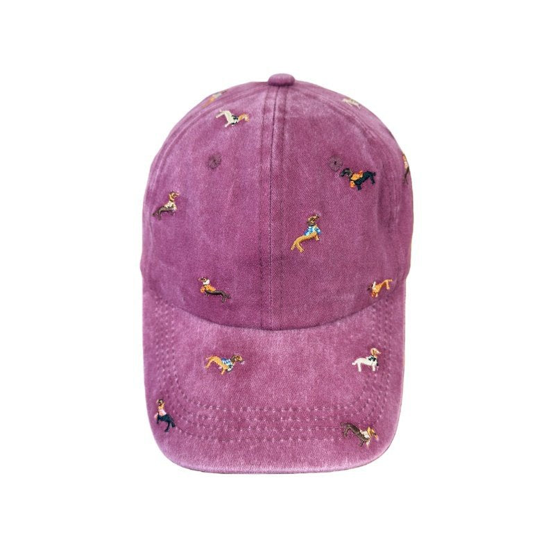 Unisex Bestickte Baseballkappe mit Hundemotiv Skanto