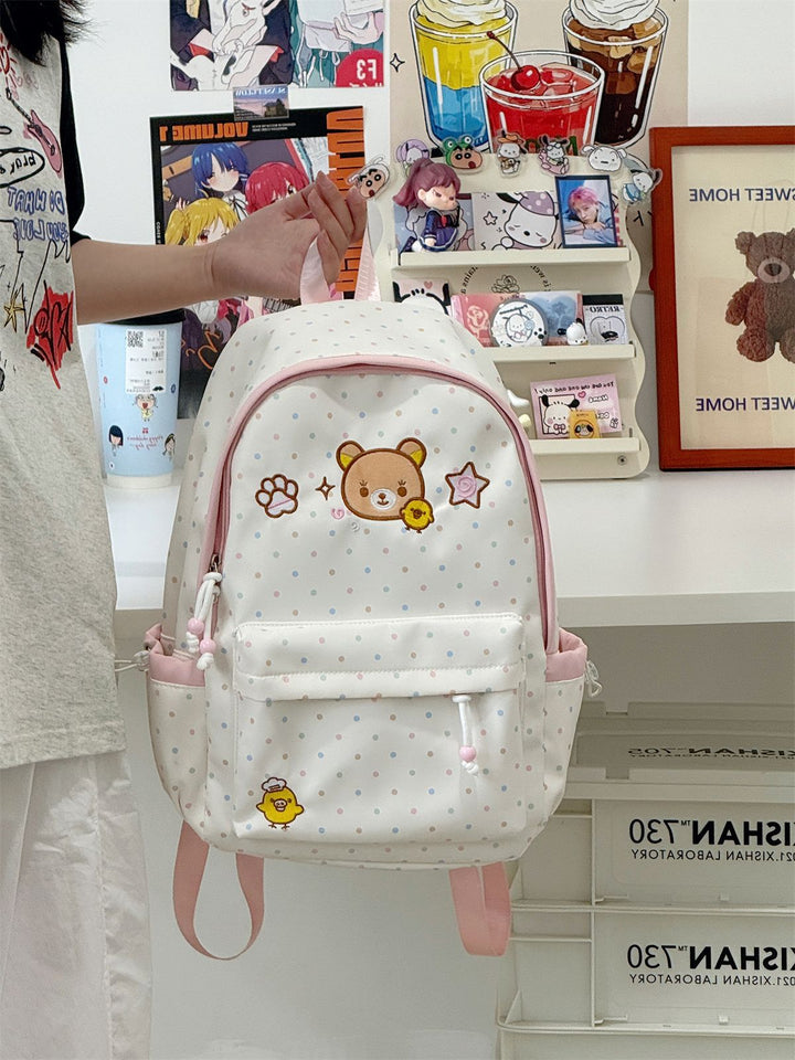 Leichter Schulrucksack mit niedlichem Charakter-Motiv