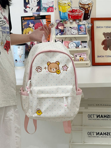 Leichter Schulrucksack mit niedlichem Charakter-Motiv