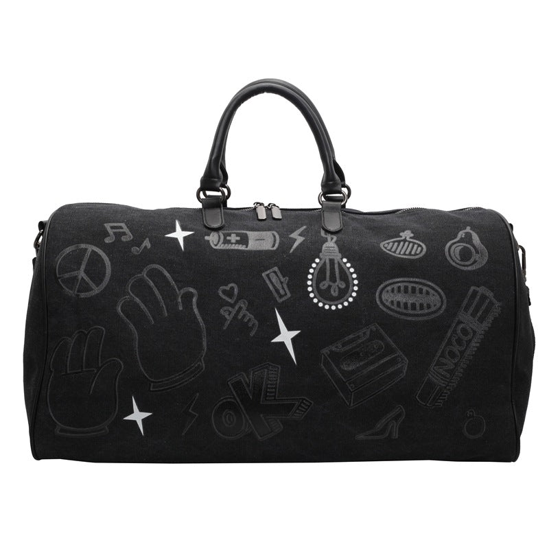 Reisetasche mit einzigartigem Design aus grauem Kunstleder Skanto