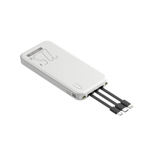 Powerbank mit integrierten Multifunktionskabeln Skanto