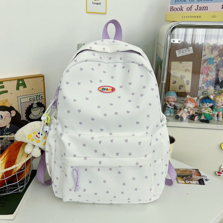 Lässiger Schulrucksack mit Sternenmuster