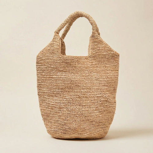 Stroh-Strandtasche mit praktischen Griffen Skanto