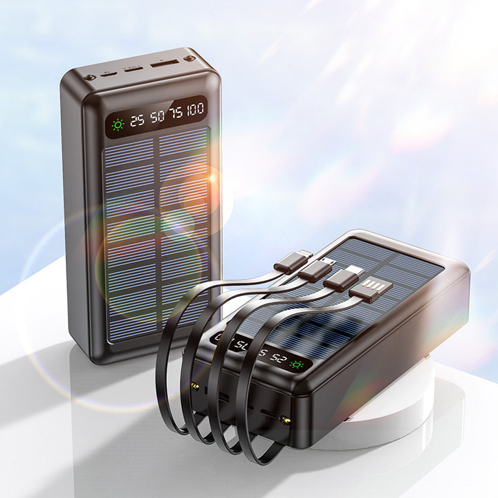 Solar-Powerbank mit Multifunktionsladung und integriertem LED-Display Skanto