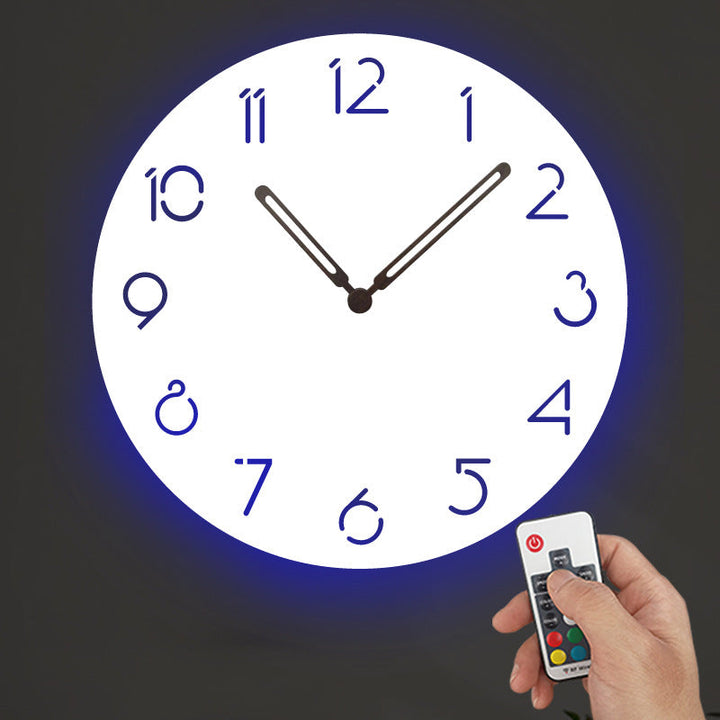 Skanto | Atmosphärische LED-Licht Geräuschlose Wanddekor-Uhr