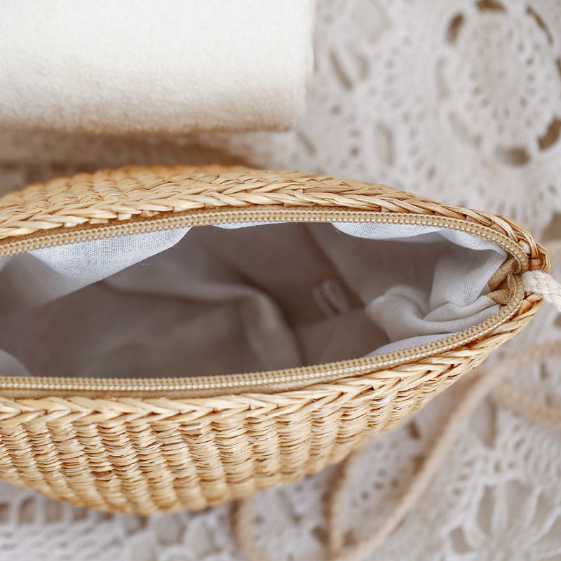 Rattan-Strohtasche mit verstellbarem Riemen Skanto
