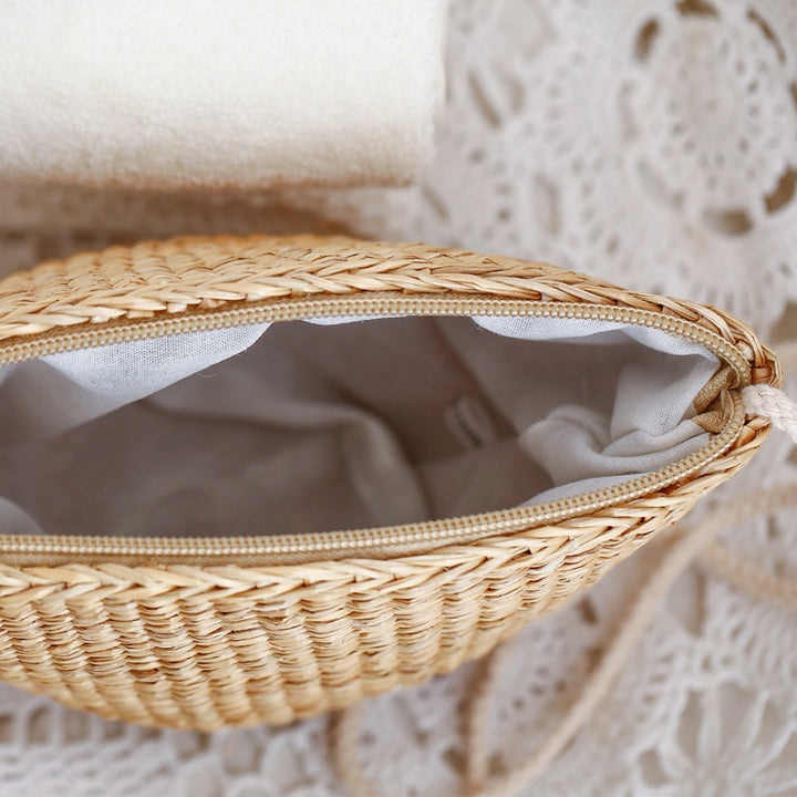 Rattan-Strohtasche mit verstellbarem Riemen Skanto