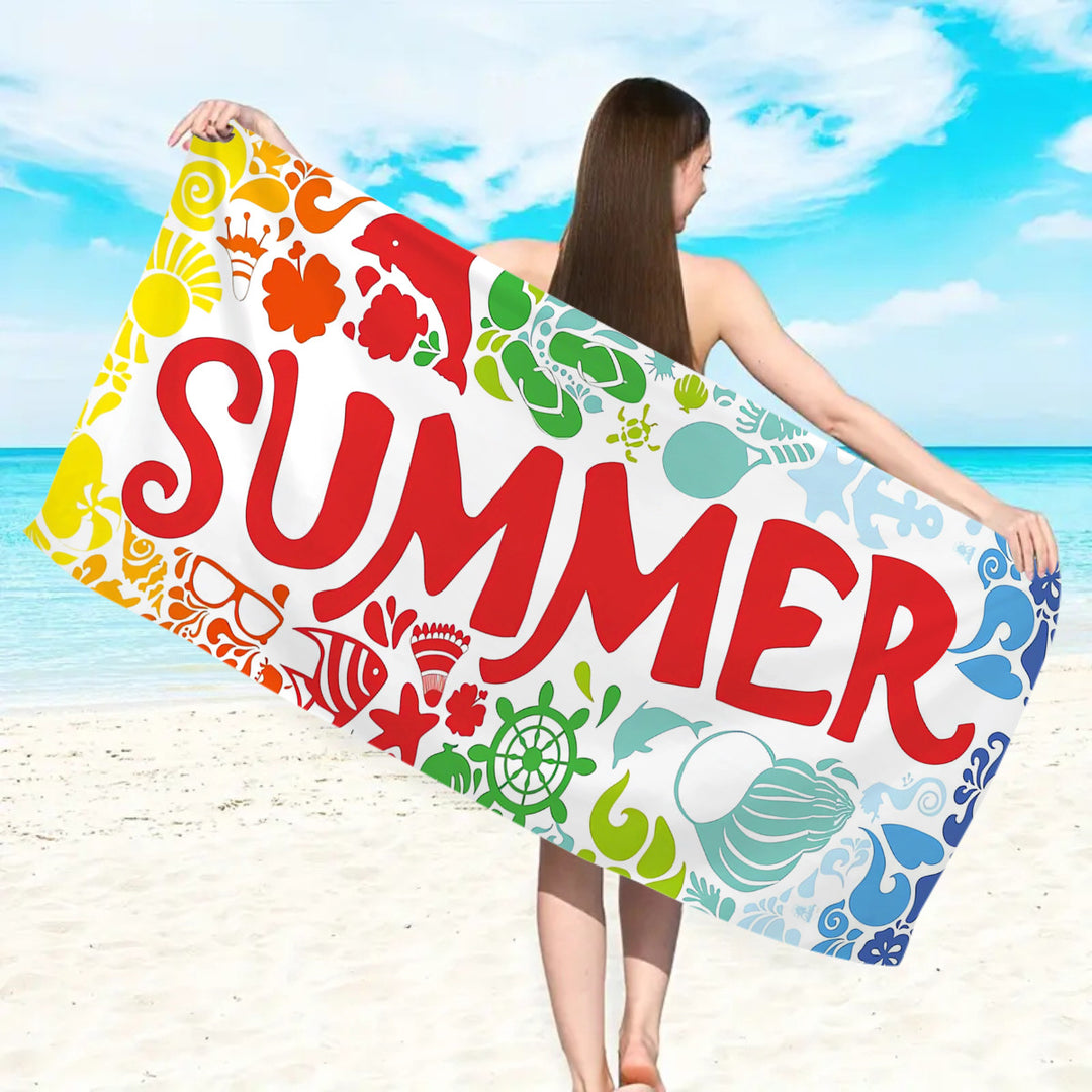 Großes Strandtuch mit farbenfrohem Schmetterlingsdesign Skanto