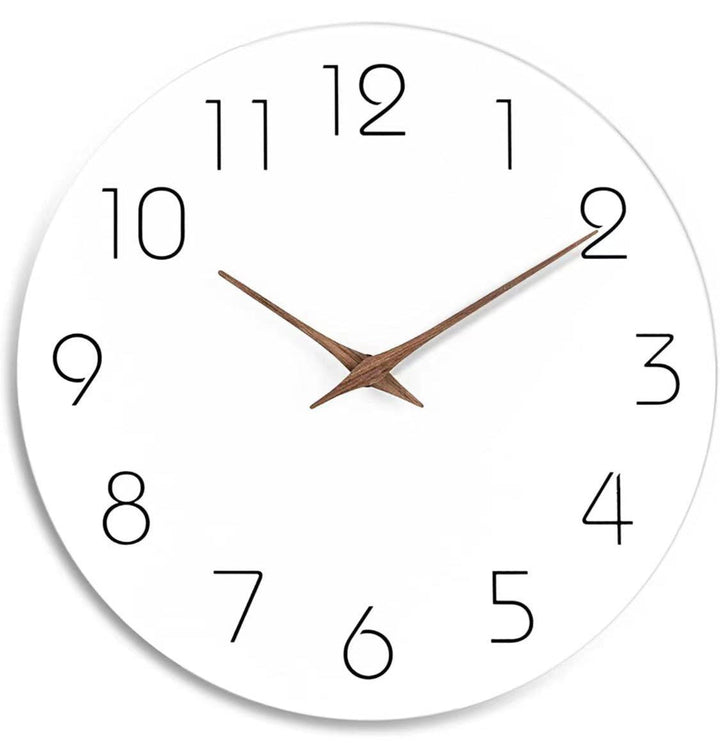 Skanto | Einfache Farbige Geräuschlose Wanduhr 12 Zoll