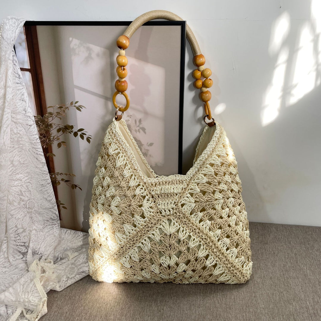Handgeknüpfte Tragetasche im Boho-Stil Skanto