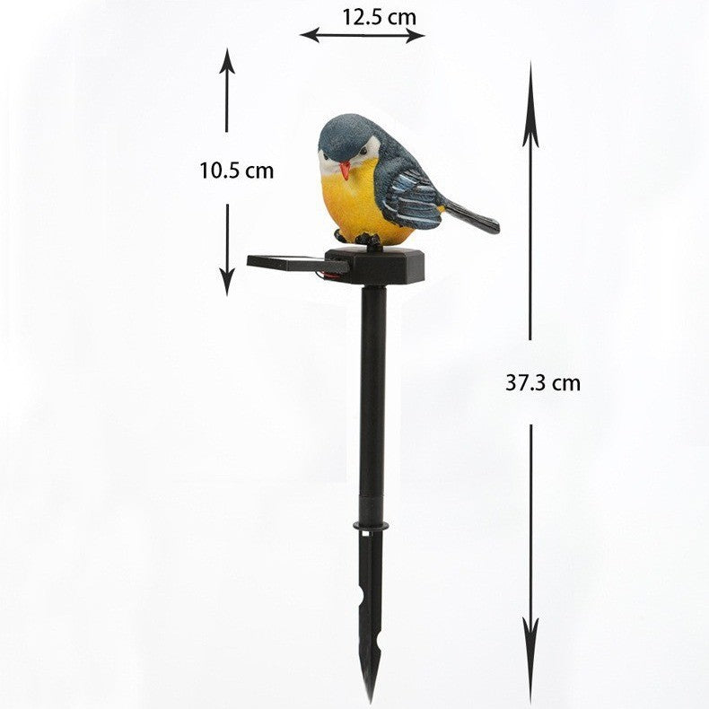 Realistischer Solar-Vogel-Gartenstecker mit Bewegungssensor und wetterfestem Design Skanto