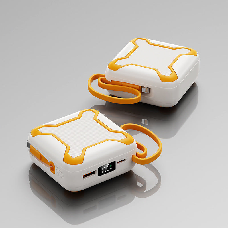 Robuste Powerbank mit integrierten Schnellladeanschlüssen Skanto
