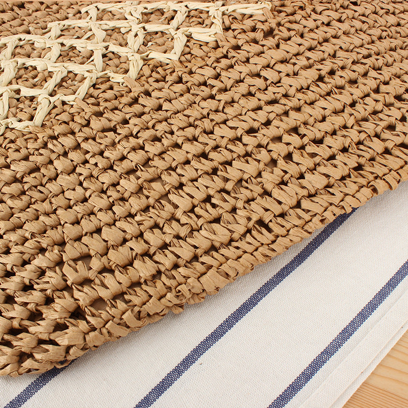 Große handgefertigte Raffia-Tragetasche Skanto