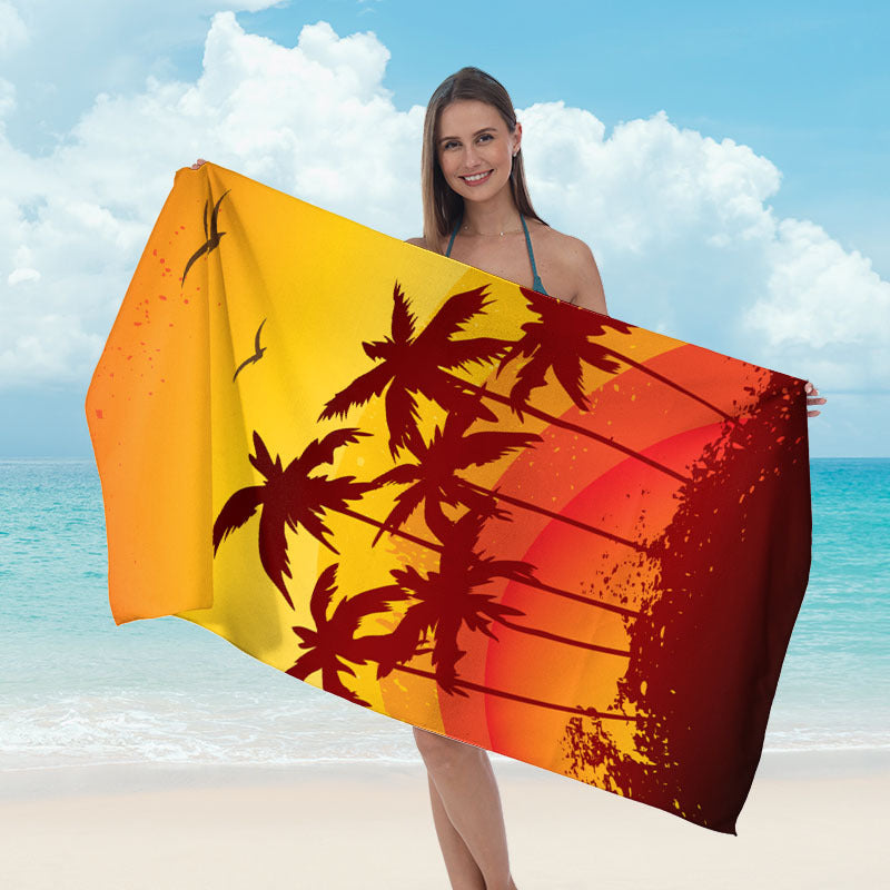 Strandtuch mit tropischem Palmenblatt-Design Skanto