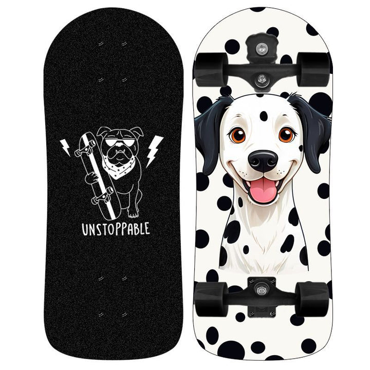 Skateboard Skanto mit Einhorn-Grafik
