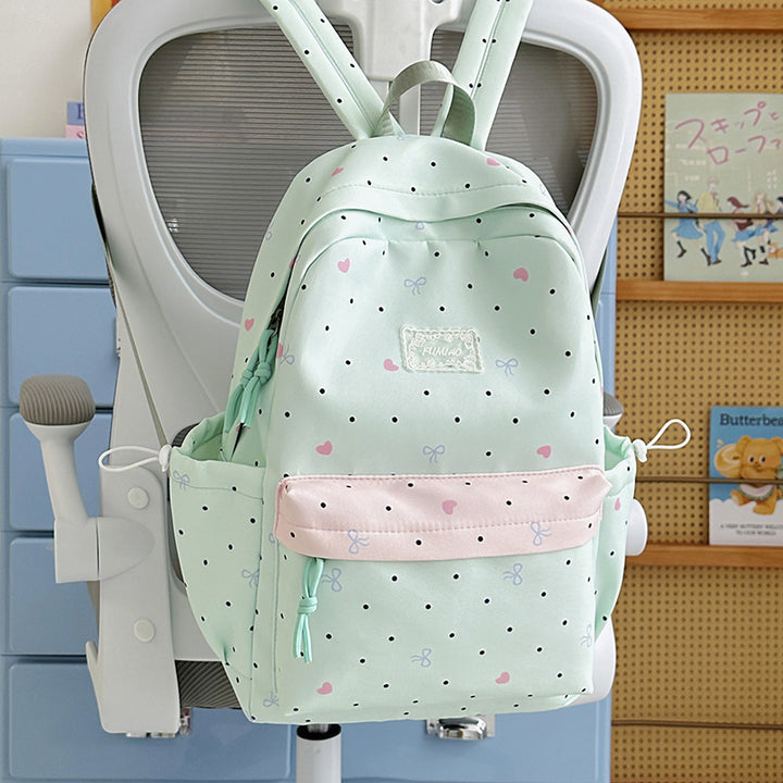 Charmanter gepunkteter Schulrucksack für Kinder