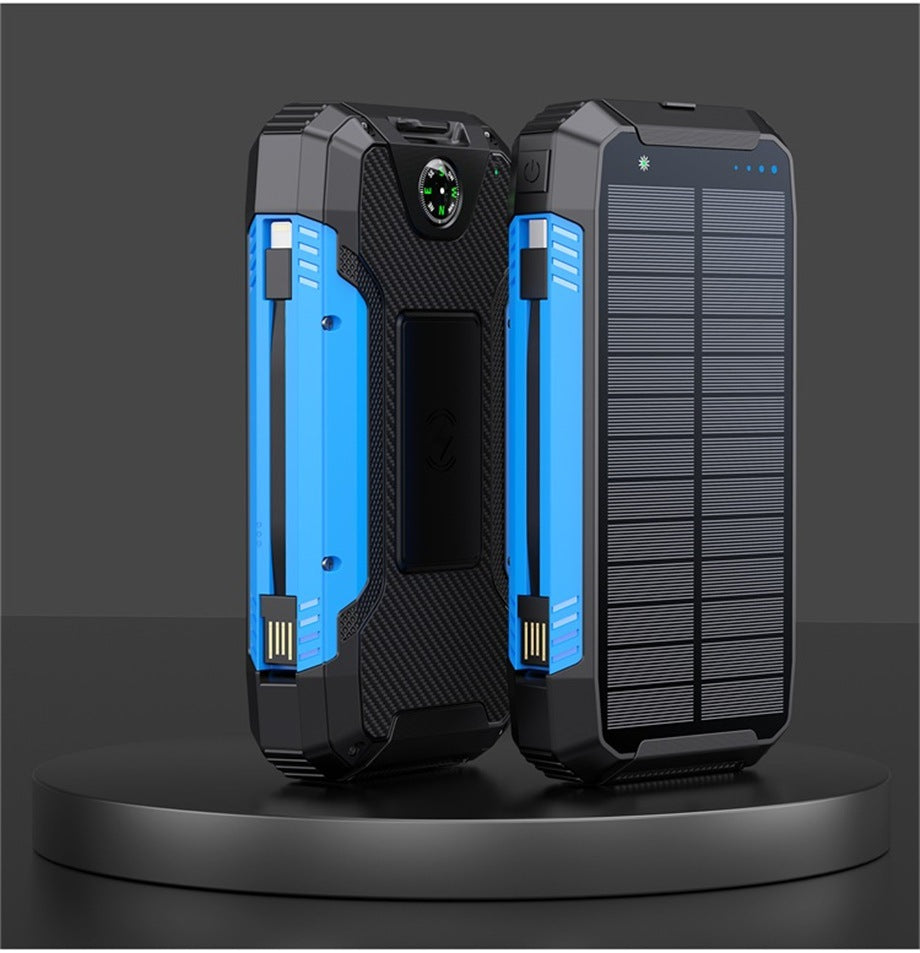 Robuste Solar-Powerbank mit multifunktionalem Ladeanschluss Skanto