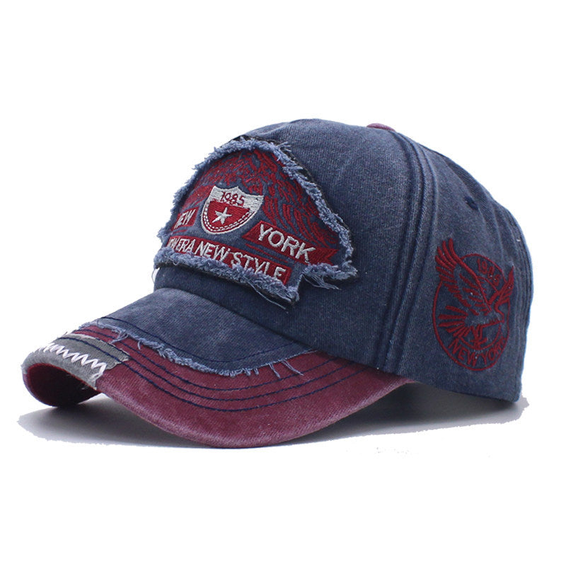Herren Distressed Denim Cap Skanto