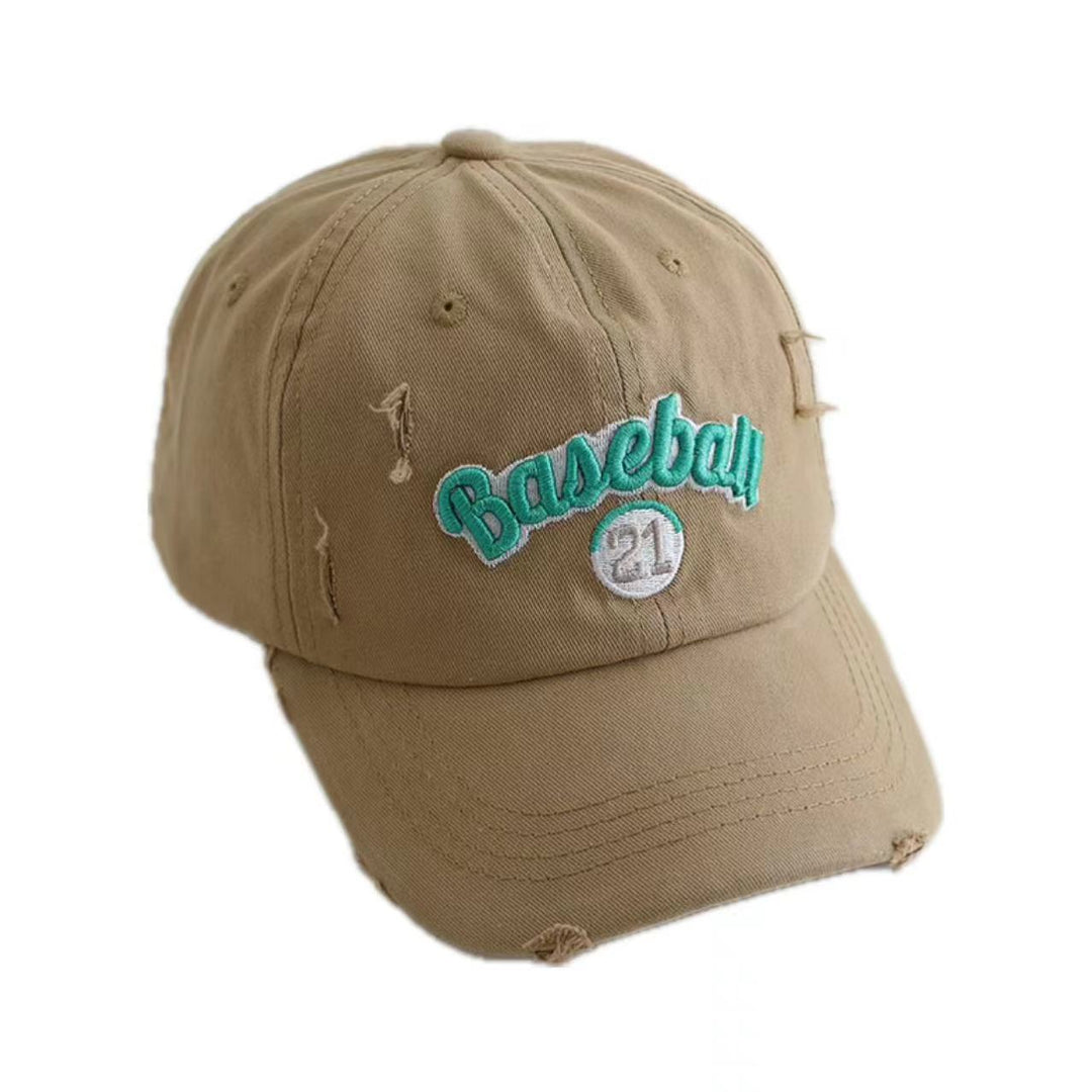 Herren Distressed Baumwoll-Baseballkappe Skanto