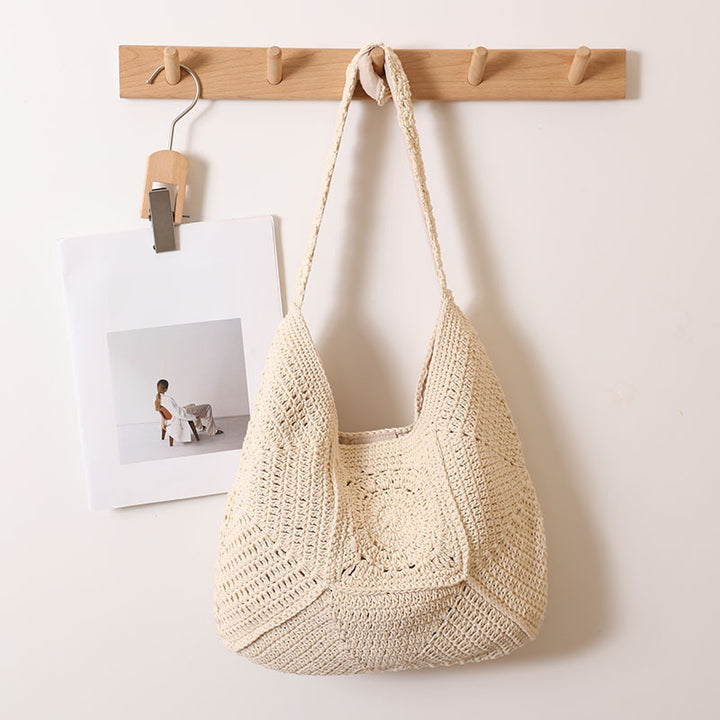 Handgeknüpfte Tote Bag im modernen Makramee-Stil Skanto