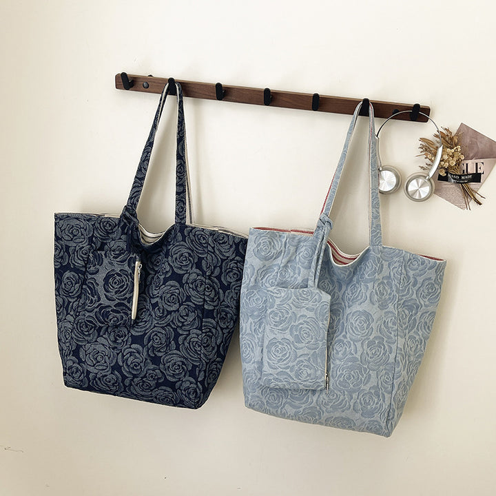 Große Tote Bag mit Blumenmuster Skanto