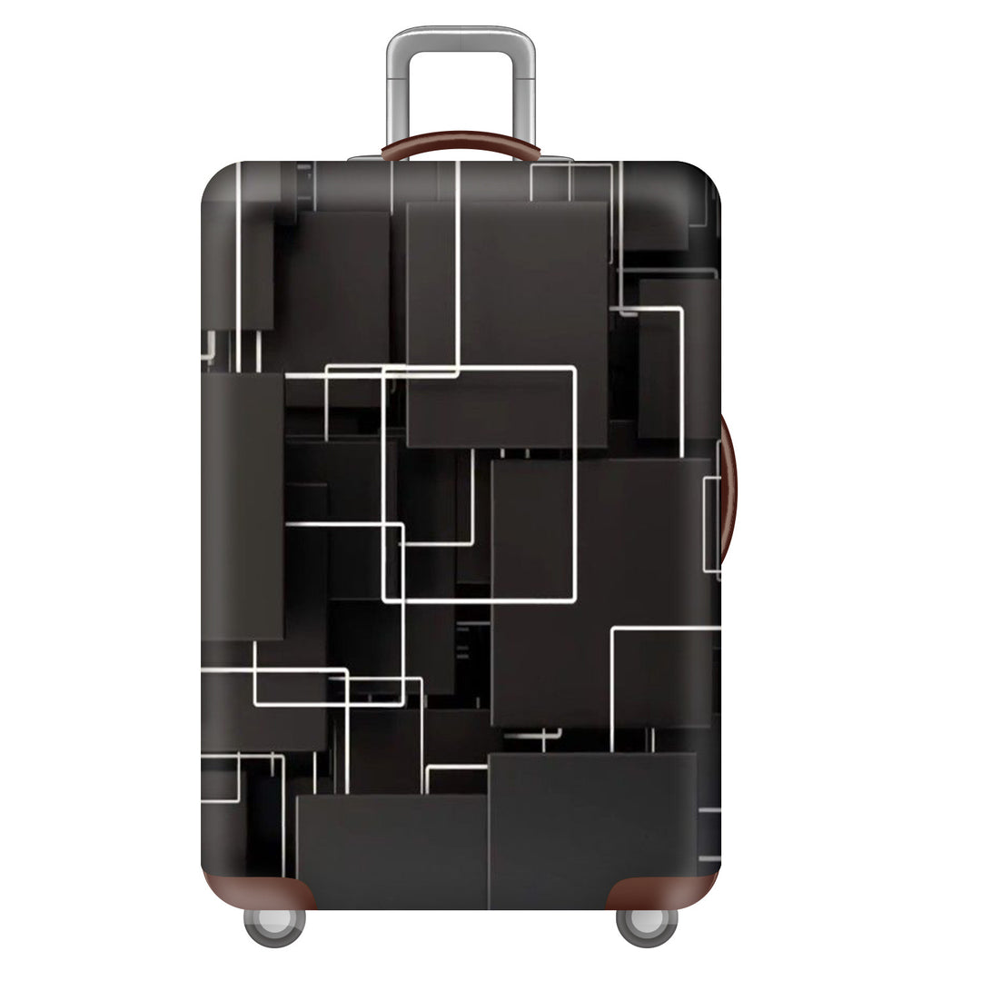Unisex großer Hartschalenkoffer mit robustem Trolleygriff und elastischem Design-Schutzüberzug im Superhelden-Design Skanto