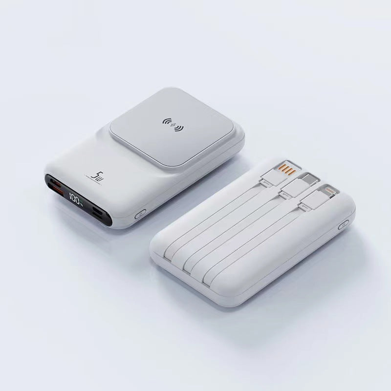 Tragbare kabellose Ladestation mit integriertem Multi-Ladegerät Skanto