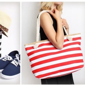 Strandtasche mit maritimem Streifen-Design Skanto
