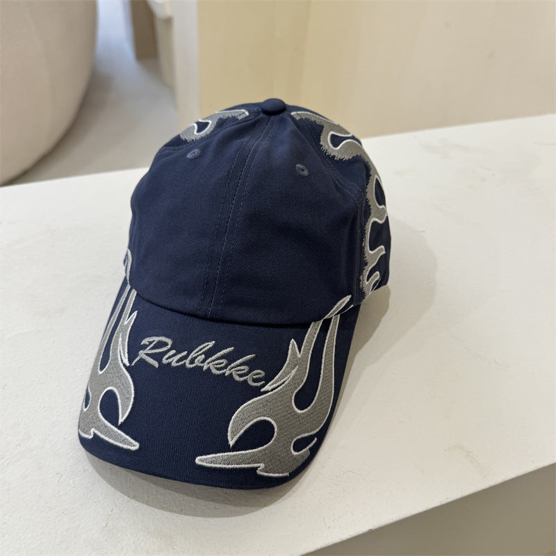 Herren-Baseballkappe mit grafischer Flammenstickerei Skanto