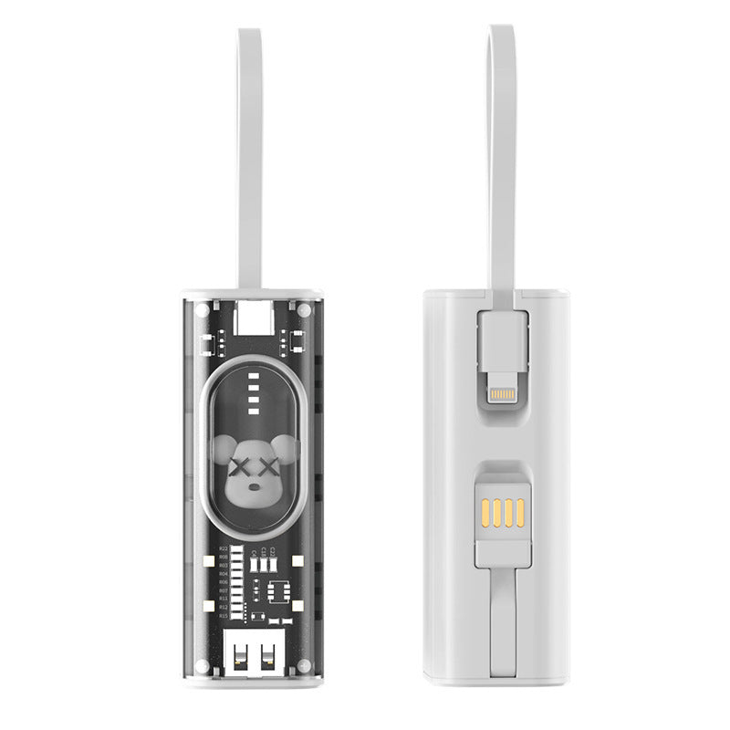 Tragbare Powerbank mit integriertem Ladekonzept und praktischem Tragegurt Skanto