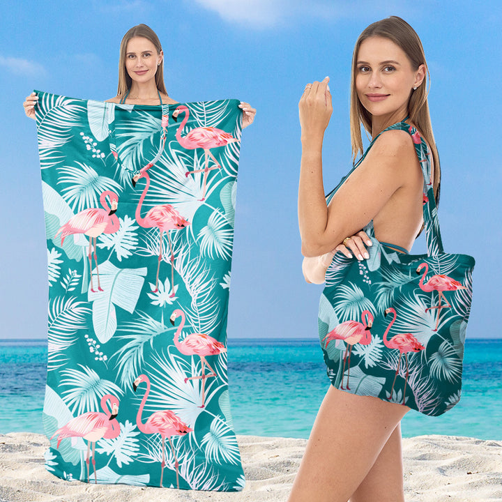 Multifunktionales Strandtuch mit integrierter Tragetasche Skanto