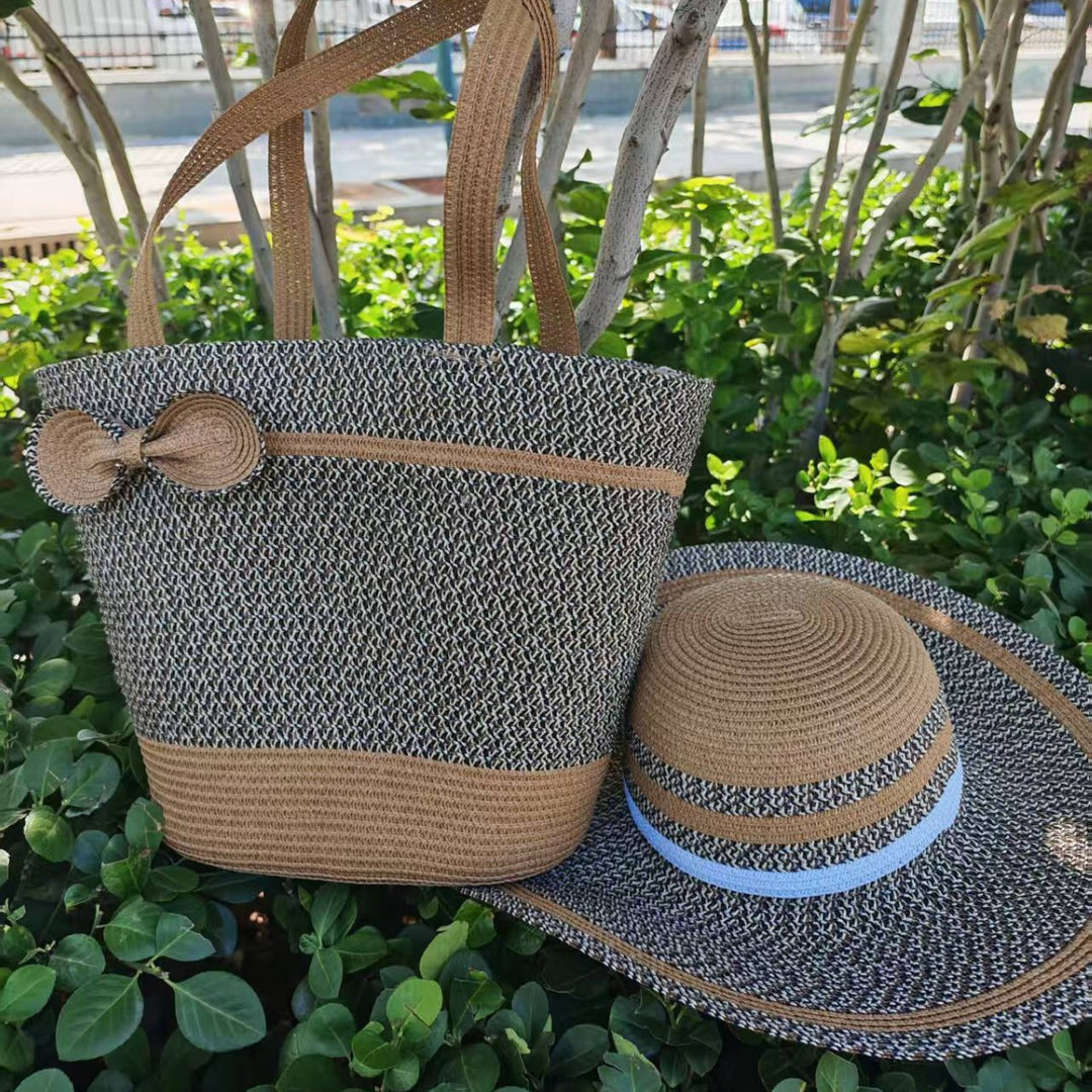 Eleganter Sonnenhut mit breiter Krempe und dezentem Streifenmuster Skanto