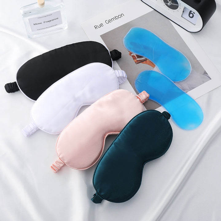 Nan Seidenweiche Schlafmaske für Damen mit herausnehmbarem Gel-Kühlpad und verstellbarem Komfortband Skanto