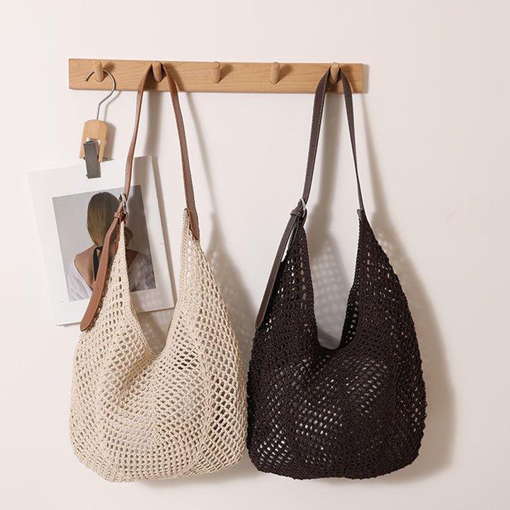 Leichte Netztasche mit verstellbarem Lederriemen Skanto