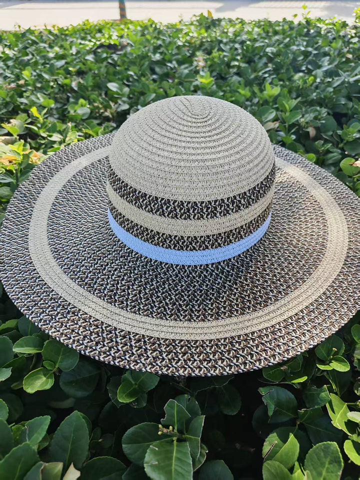 Eleganter Sonnenhut mit breiter Krempe und dezentem Streifenmuster Skanto