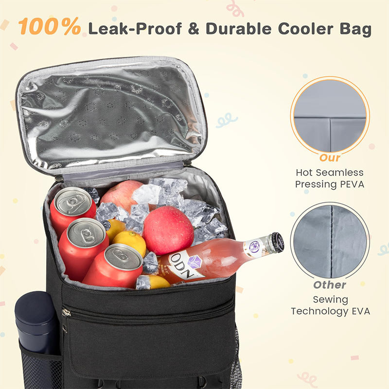Unisex Nan Isotherm Kühlrucksack mit großem Kühlfach, gepolsterten Schultergurten und seitlichen Netztaschen Skanto
