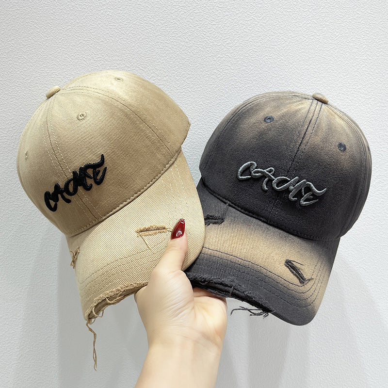 Herren Distressed Baseballkappe mit Frontstickerei Skanto