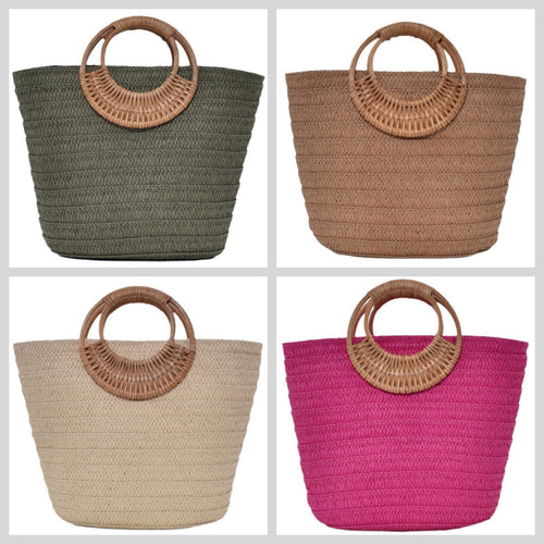 Handtasche mit geflochtenem Griff Skanto