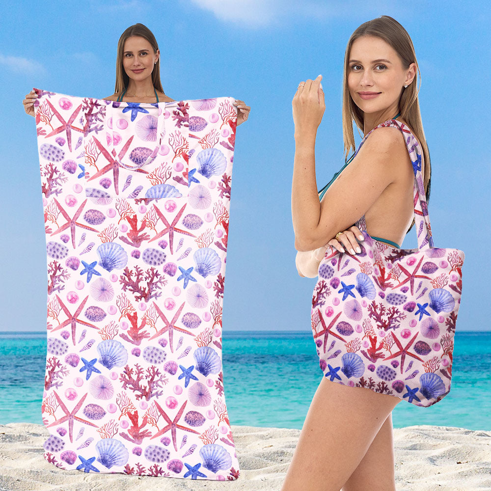 Strandtuch mit elegantem Blumenmuster Skanto