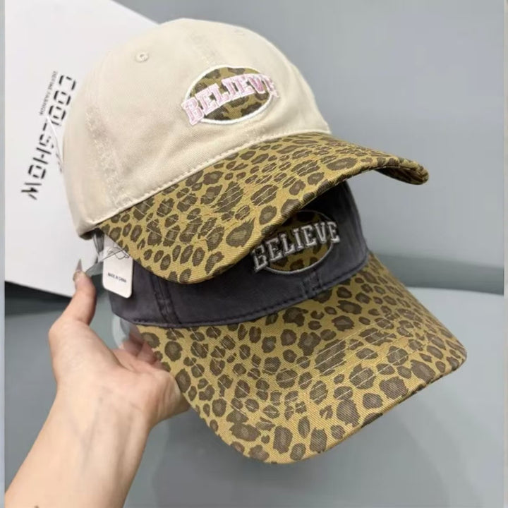 Damen lässige Baseballcap mit Leopardenmuster Skanto