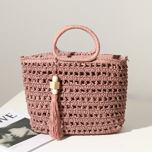 Gehäkelte Handtasche aus Naturmaterial Skanto