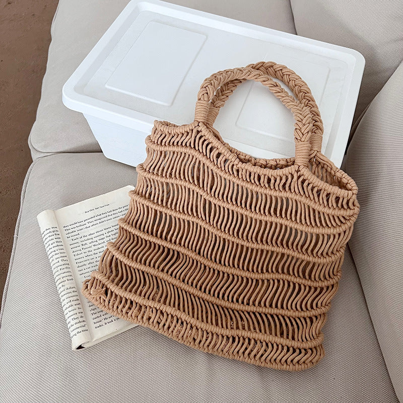 Handgemachte Korbtasche mit geflochtenem Design Skanto