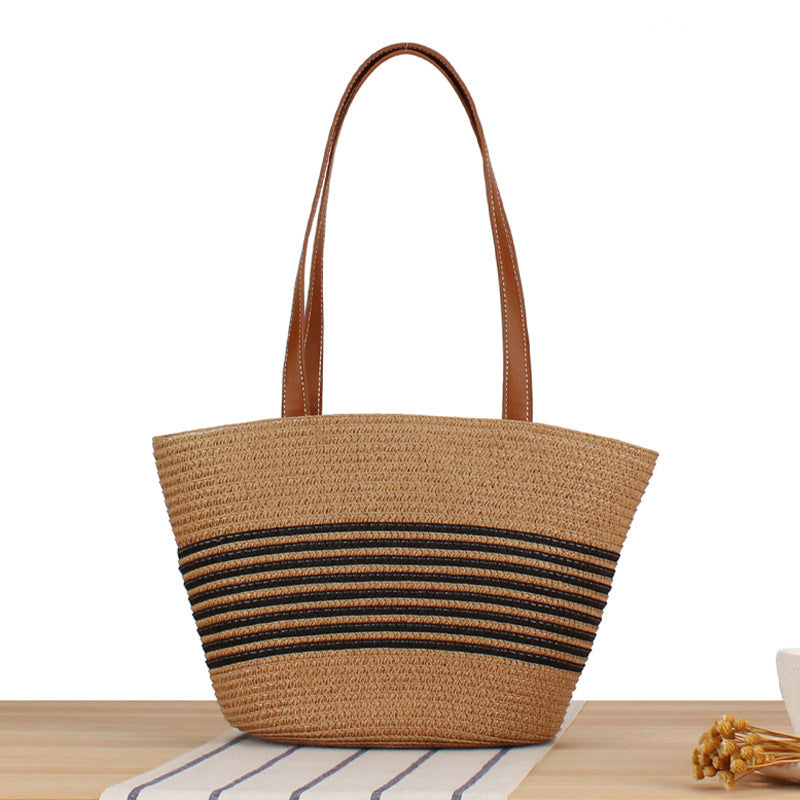 Shopper mit strukturierter Optik aus Naturgeflecht Skanto