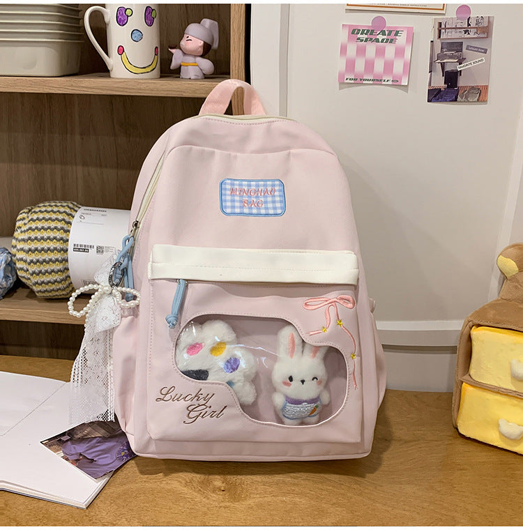 Niedlicher Schulrucksack mit Charakter-Grafik