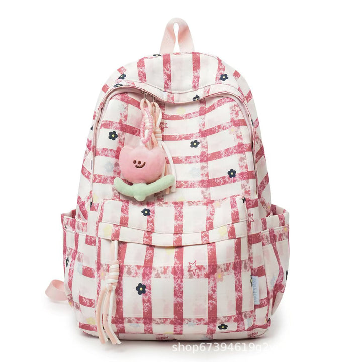 Verspielter Karo-Rucksack Skanto