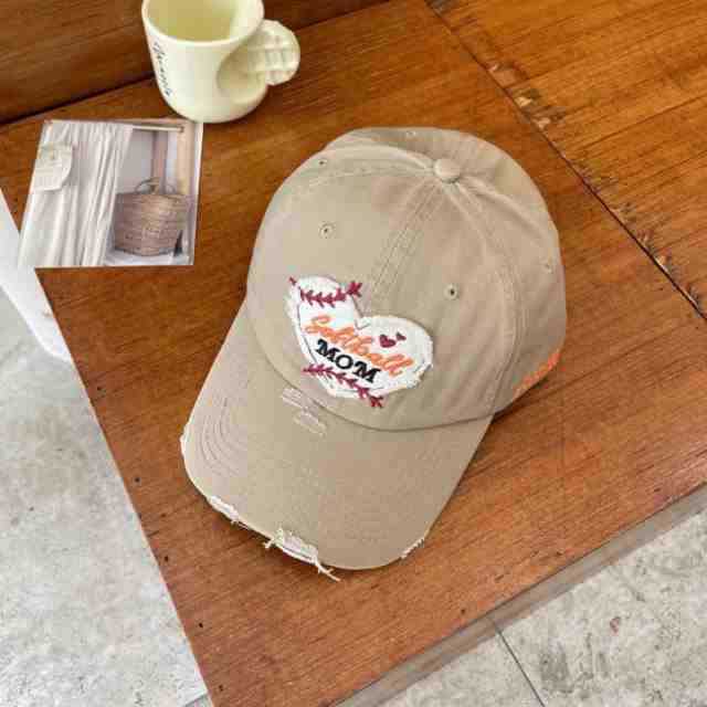 Damen Baseballkappe im Used-Look mit Herzstickerei Skanto