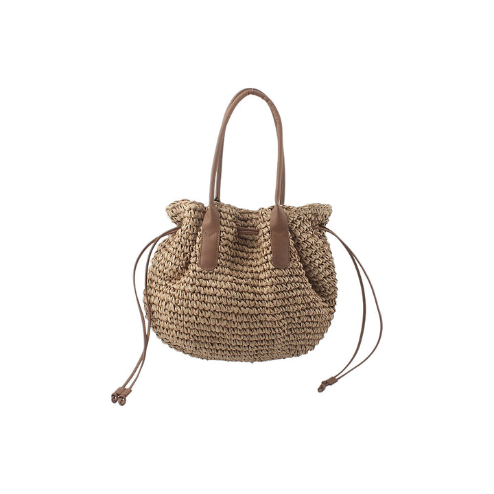 Trendige Rucksacktasche aus geflochtenem Naturmaterial Skanto