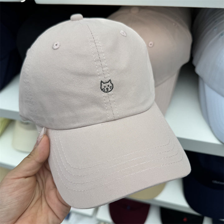 Damen Baseball-Cap aus Baumwolle mit Katzen-Stickerei Skanto