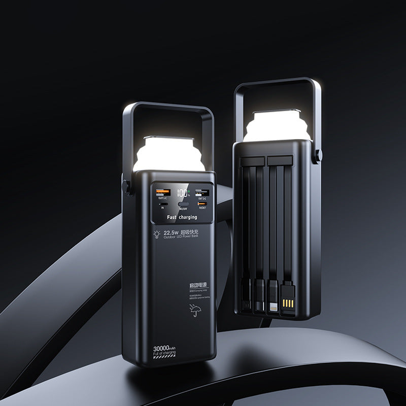 Tragbare Powerbank mit LED-Beleuchtung und Schnellladefunktion Skanto