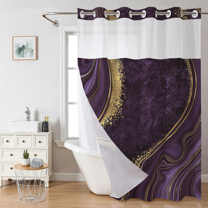Eleganter Duschvorhang mit Marmordesign Skanto